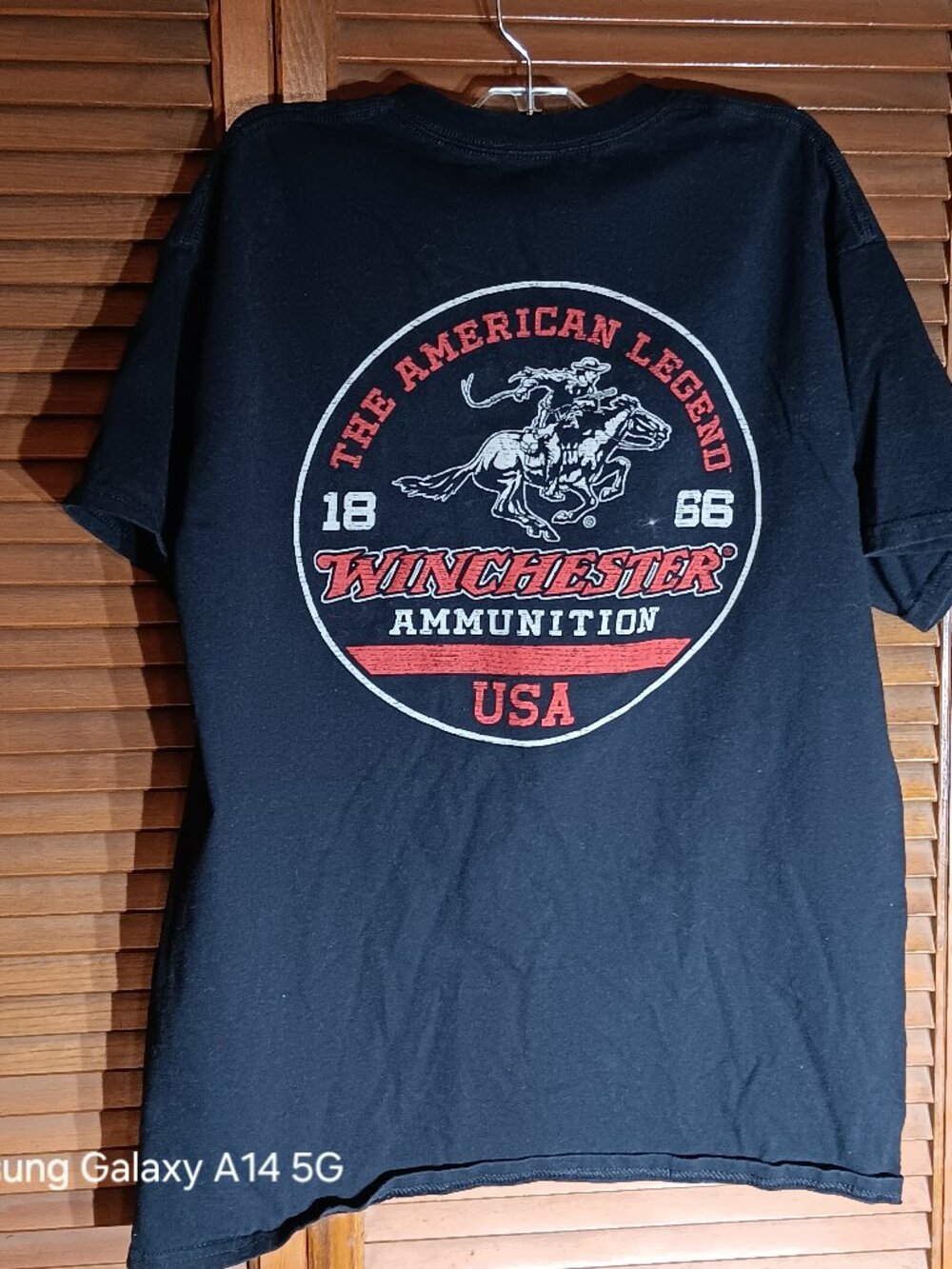 WINCHESTER Mens Large Black 1866 Ammunition Cowboy Graphic Shirt 21 P2P